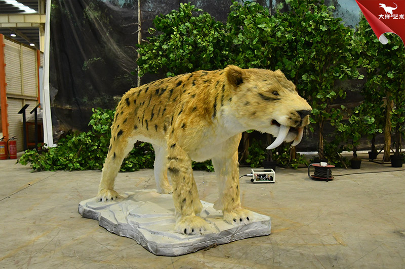 剑齿虎，仿真动物模型