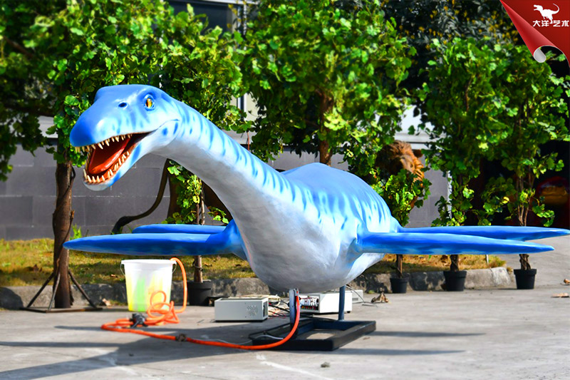 仿真恐龙视频展示，蛇颈龙