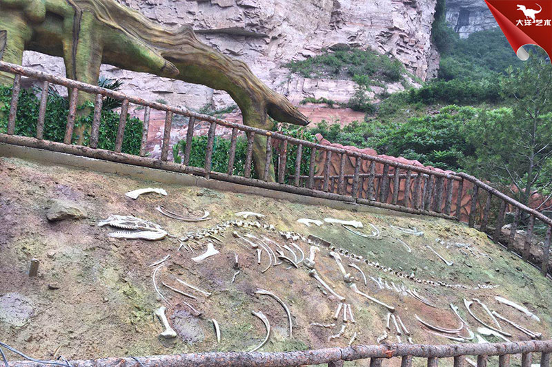 恐龙化石，恐龙骨架模型