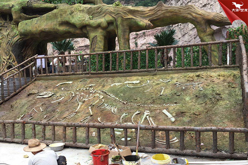 恐龙化石，恐龙骨架模型