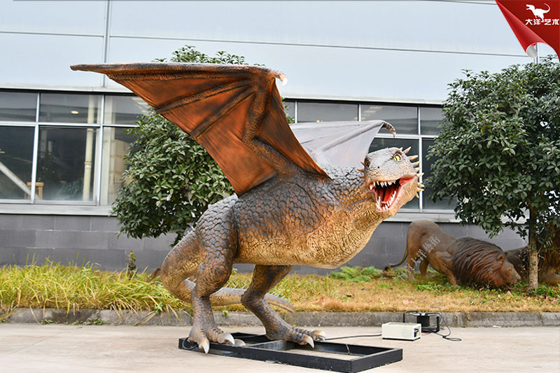 仿真飞龙模型，能动会叫的仿真西方龙模型