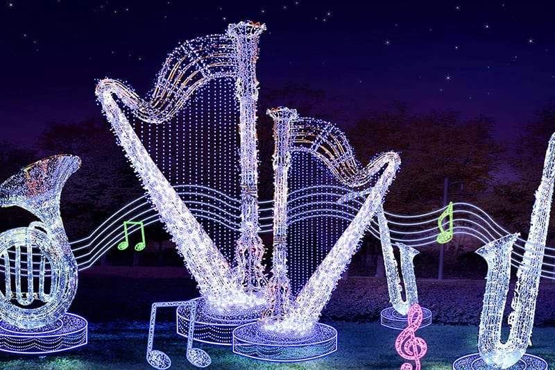 城市景观亮化-自贡大润发贵宾厅彩灯