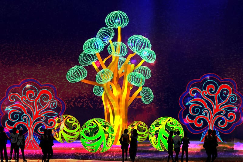 节日亮化工程公司-自贡大润发贵宾厅彩灯