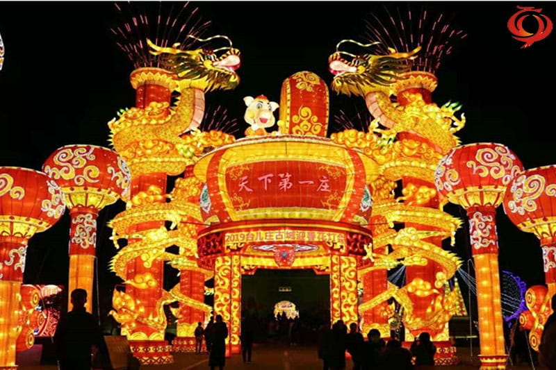 台儿庄灯会，节庆灯会造作